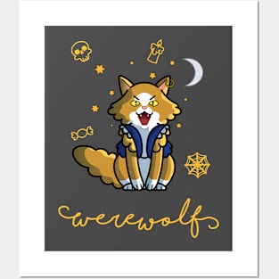 Werewolf Cat Posters and Art